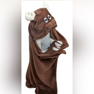 Lazy One Critter Kids Moose Hooded Blanket